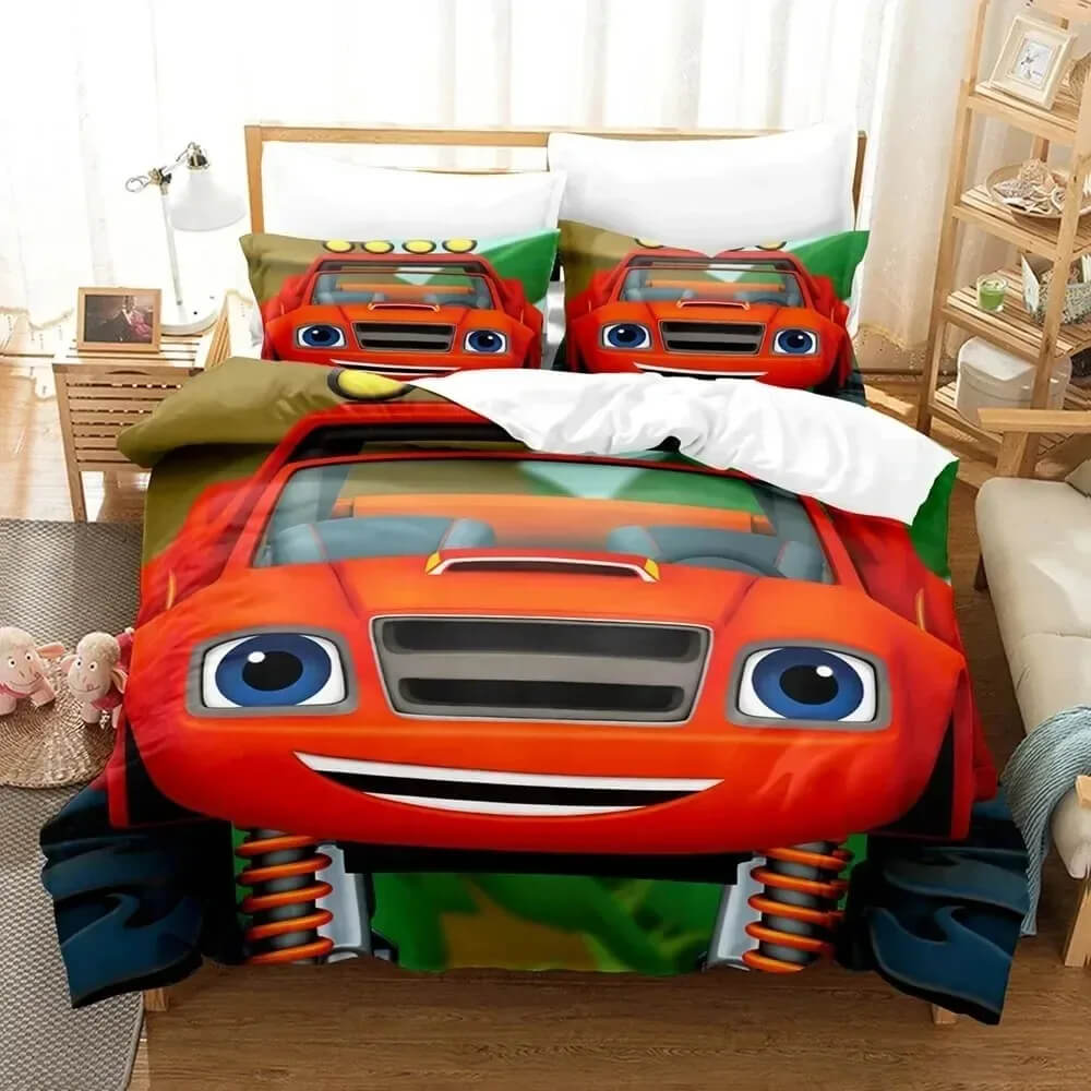 Blaze 3D cartoon duvet cover
