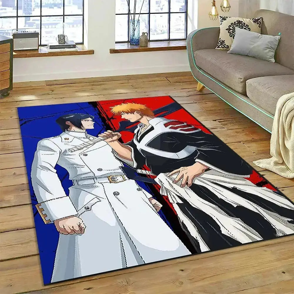 3D print Bleach Thousand-Year Blood War anime carpet – large non-slip floor mat for living room and children’s room decor