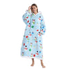 Blue Christmas Long Hoodie Blanket