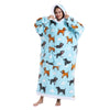 Blue Dog Long Hoodie Blanket