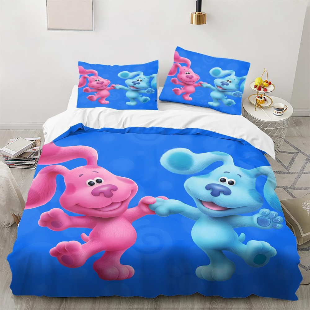 blue's clues duvet cover for kids pink bedding