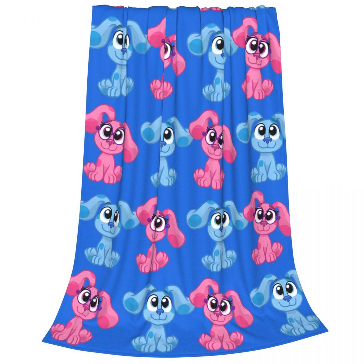 pink blues clues cartoon cozy plush kids blanket for bedtime