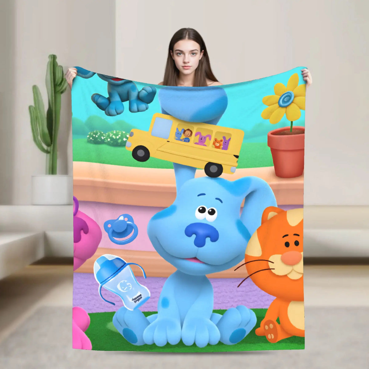 Blue’s Clues themed blanket for toddlers