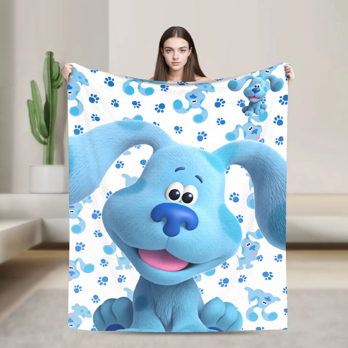 cozy Blue’s Clues blanket for kids bedroom