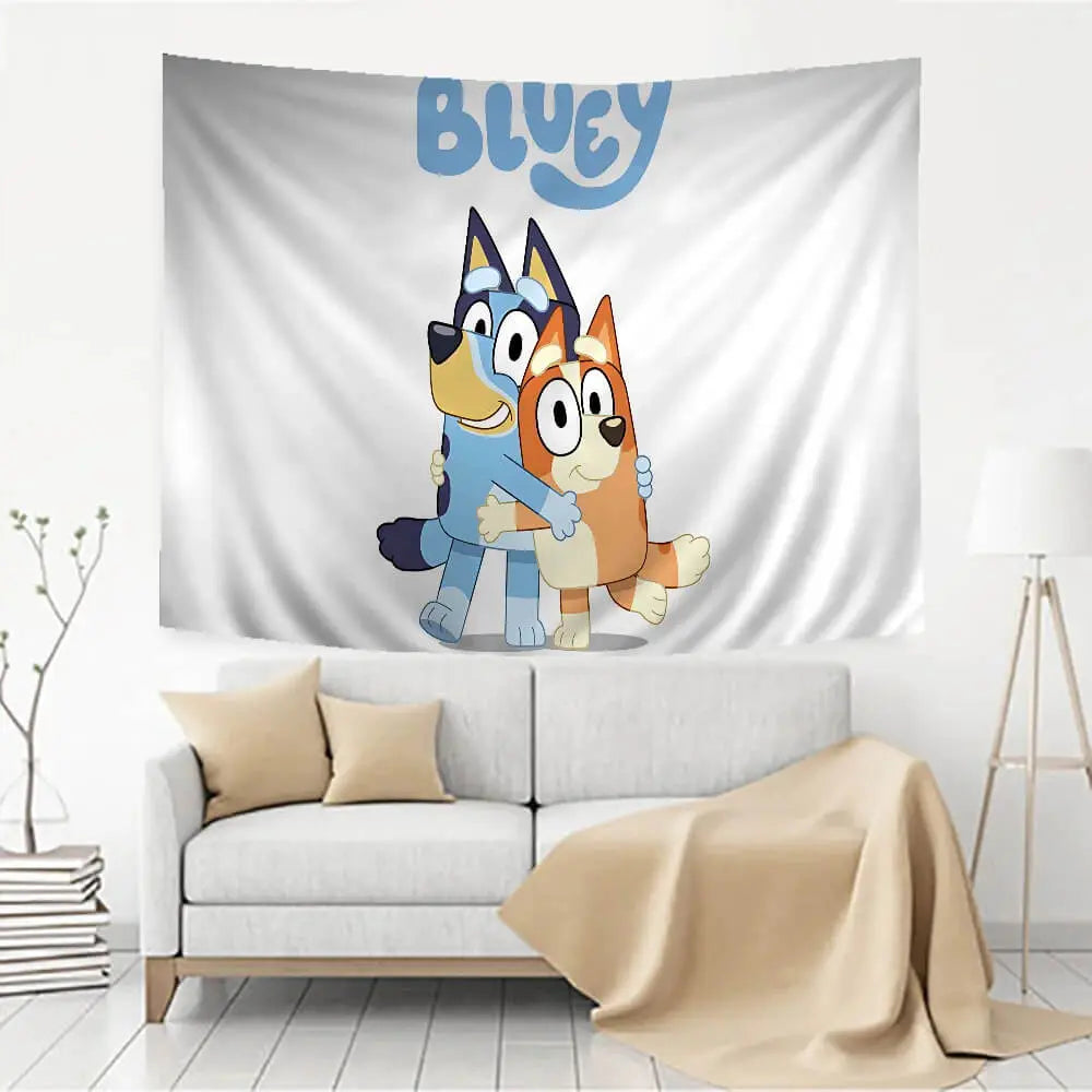Bluey Cartoon Tapestry