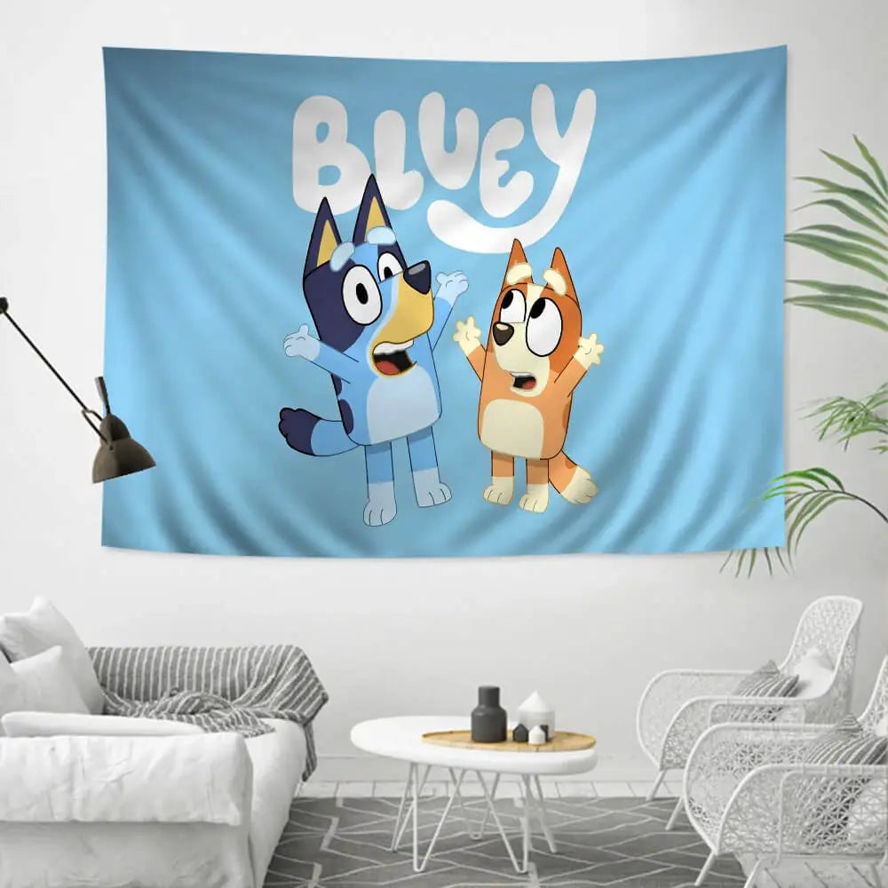 Bluey Cartoon Tapestry