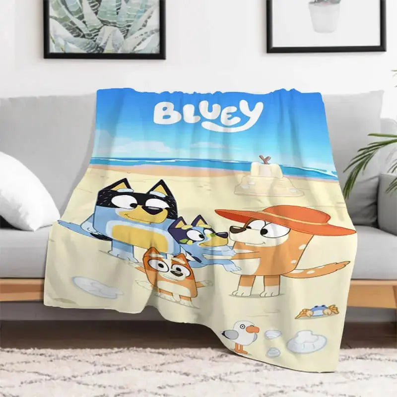 Bluey Bandit & Chilli Kids Throw Blanket Zirconic