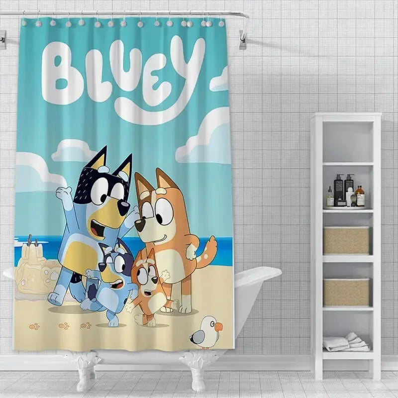Bluey Family Shower Curtain