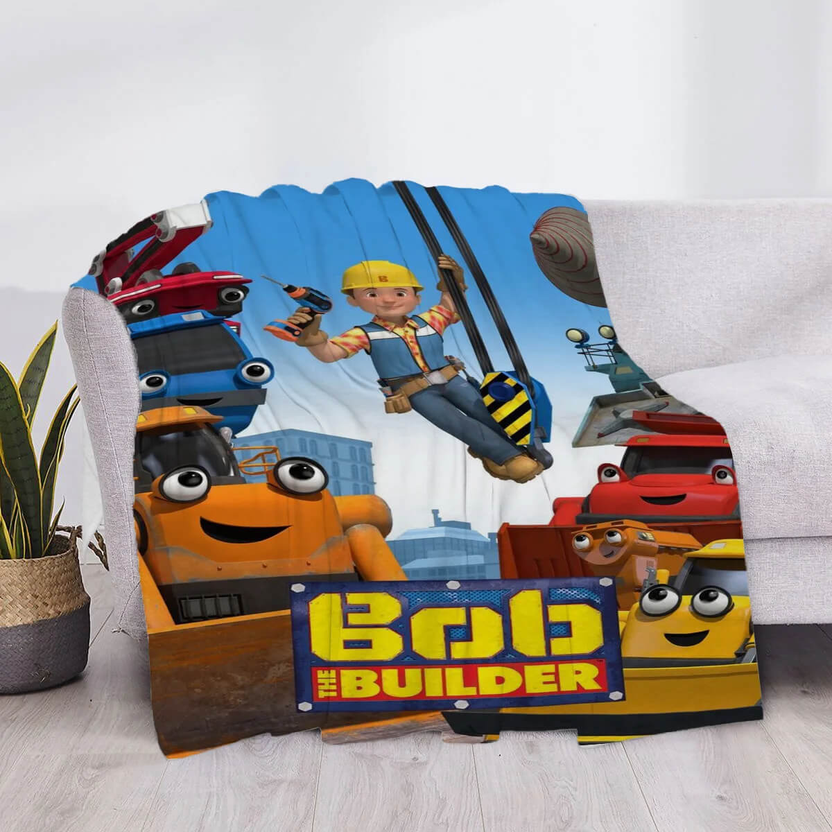 Children cartoon blanket Bob the Builder design