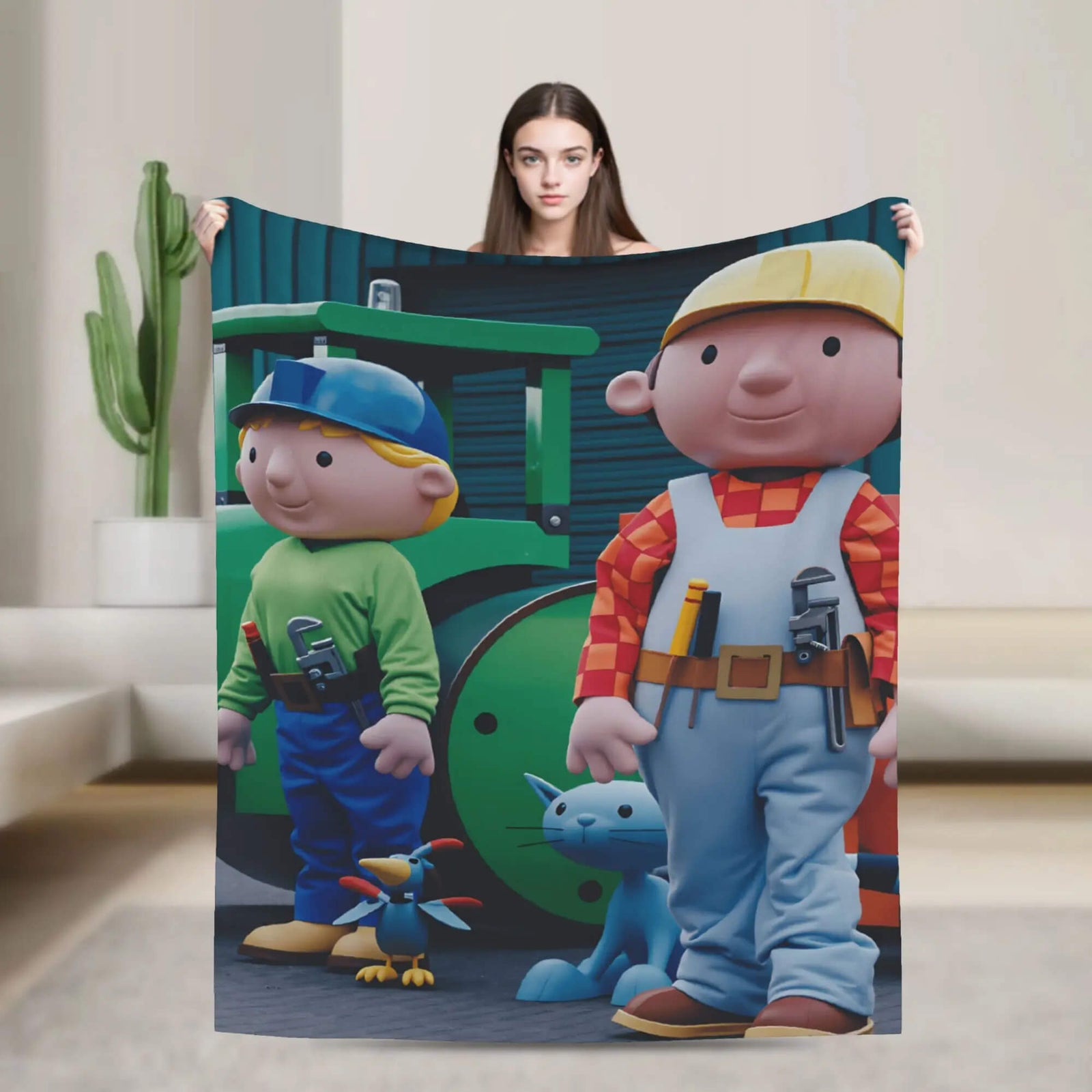 Cartoon kids blanket Bob the Builder theme