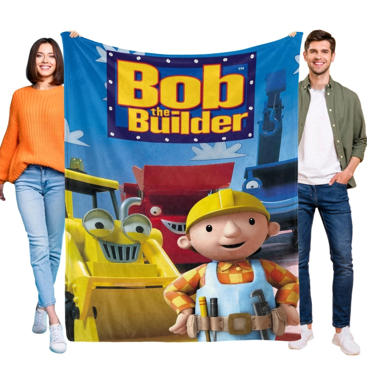 Kids cartoon blanket Bob the Builder character