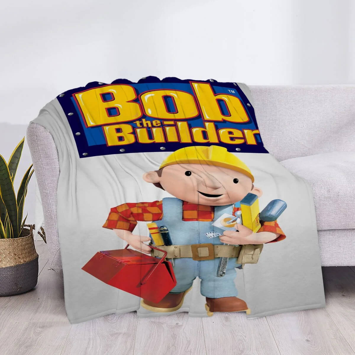 Cute cartoon Bob the Builder kids throw