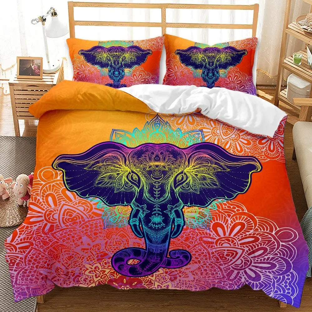Bohemian Elephant Duvet Cover