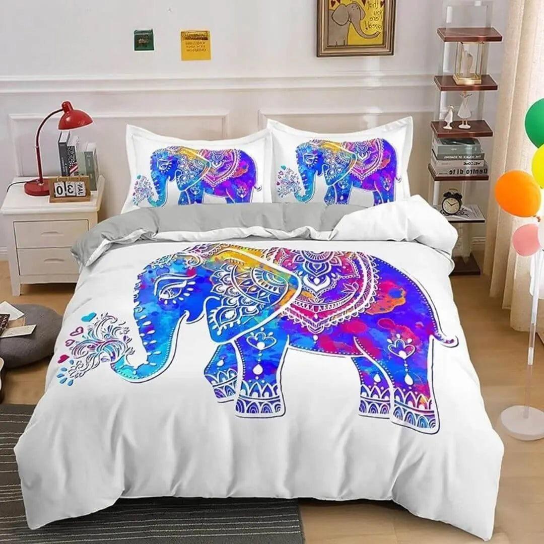 Bohemian Elephant Quilt Cover