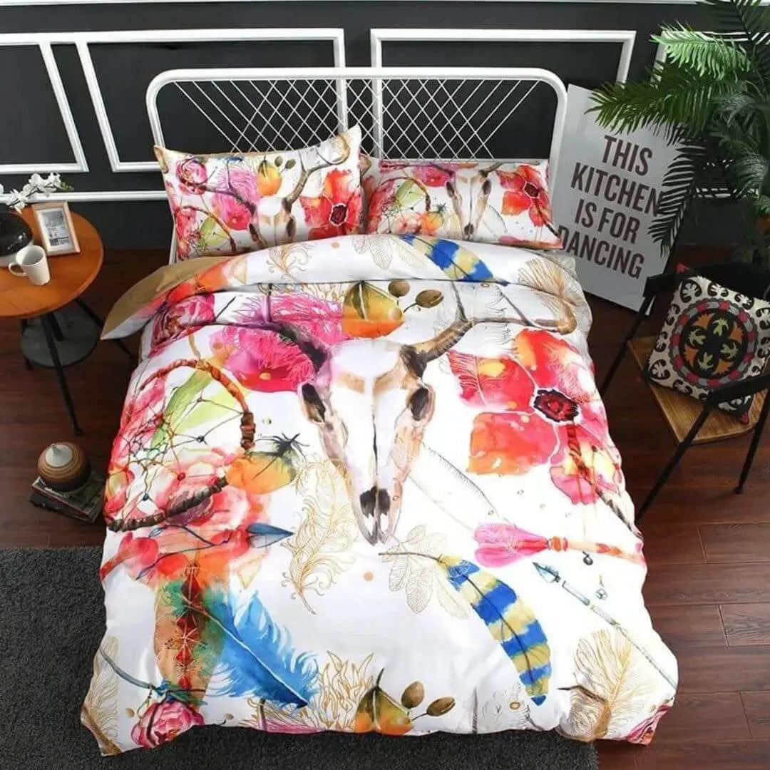 Bohemian Feather Doona Cover