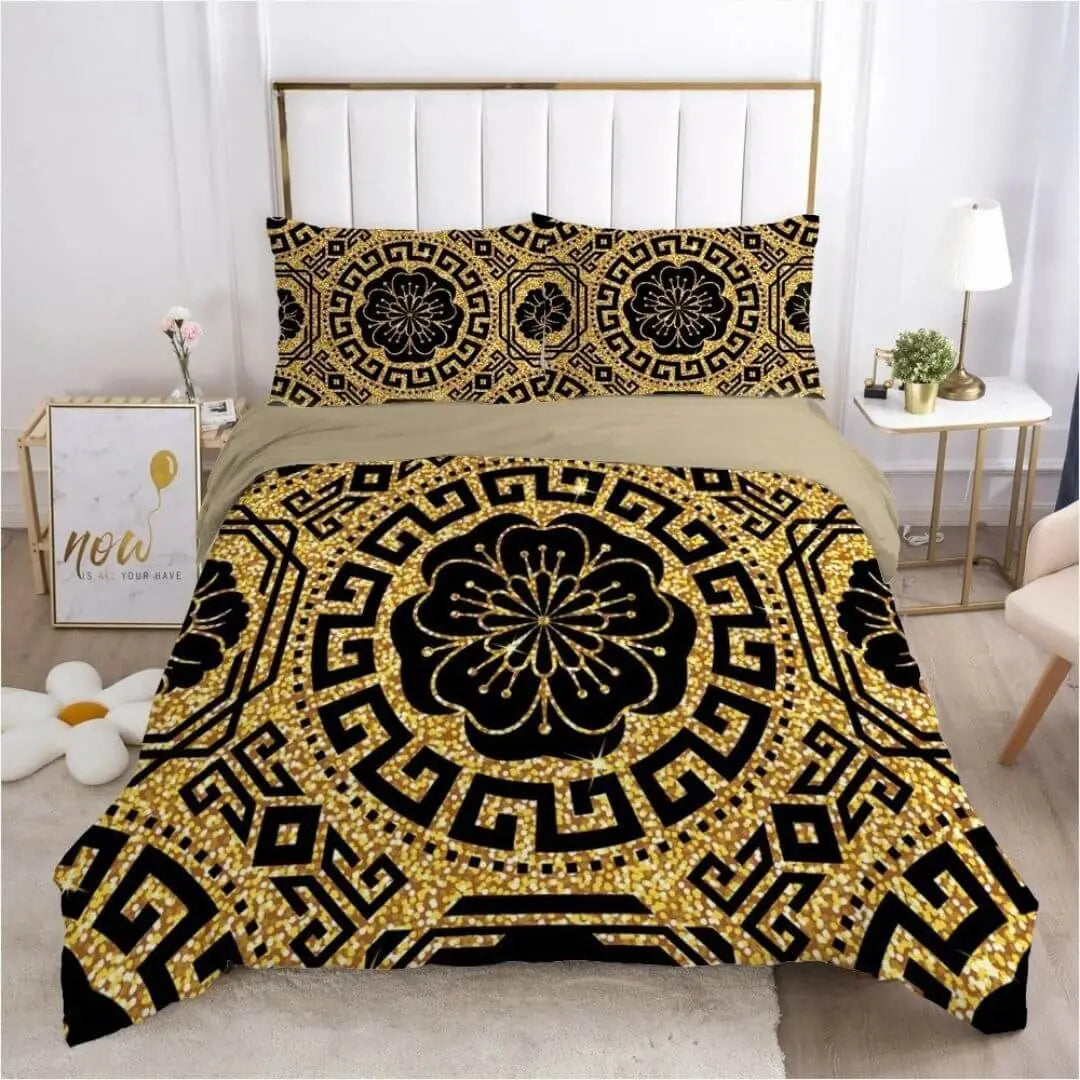 Bohemian Golden Luxury Duvet Cover