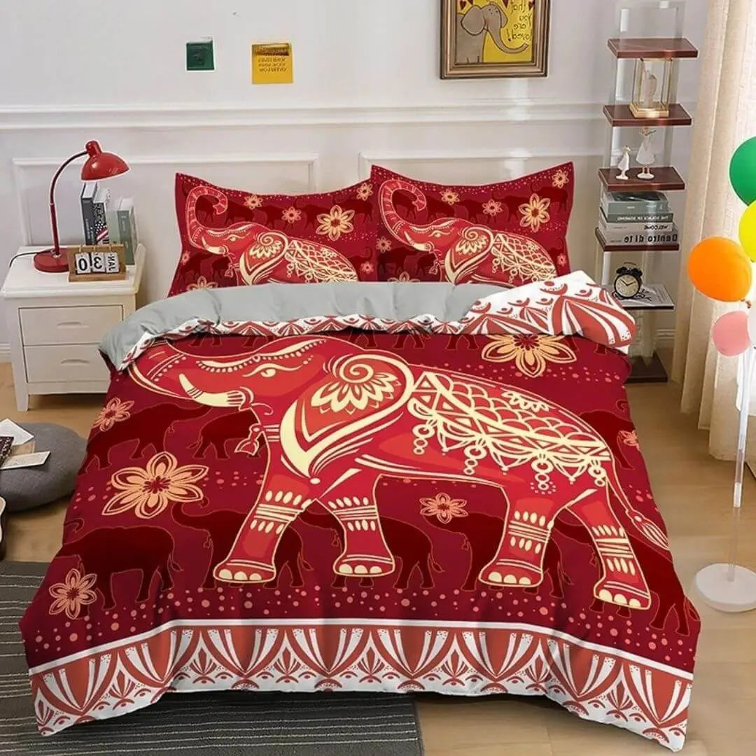 Bohemian Mandala Elephant Doona Cover