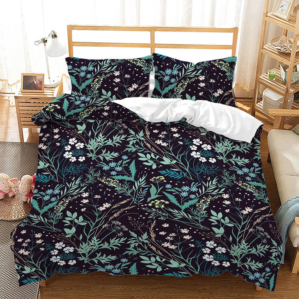 botanical quilt cover aesthetic