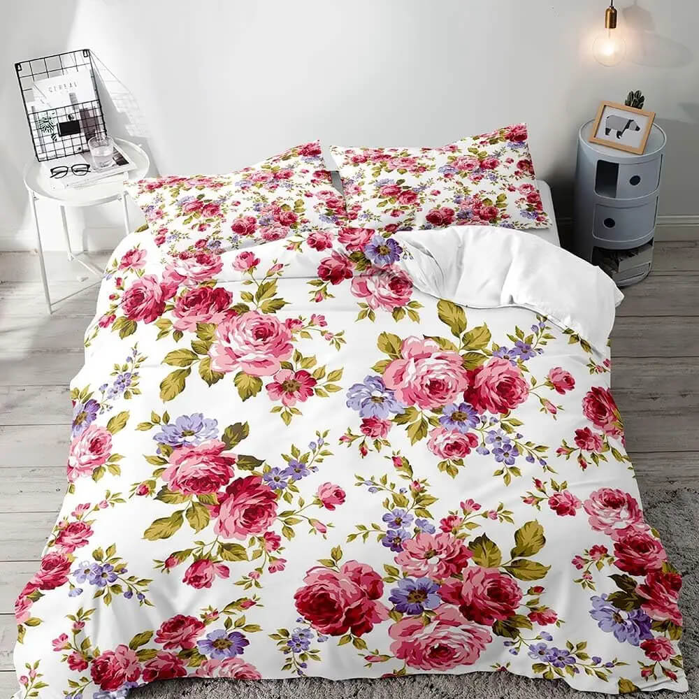 tropical floral bedding set