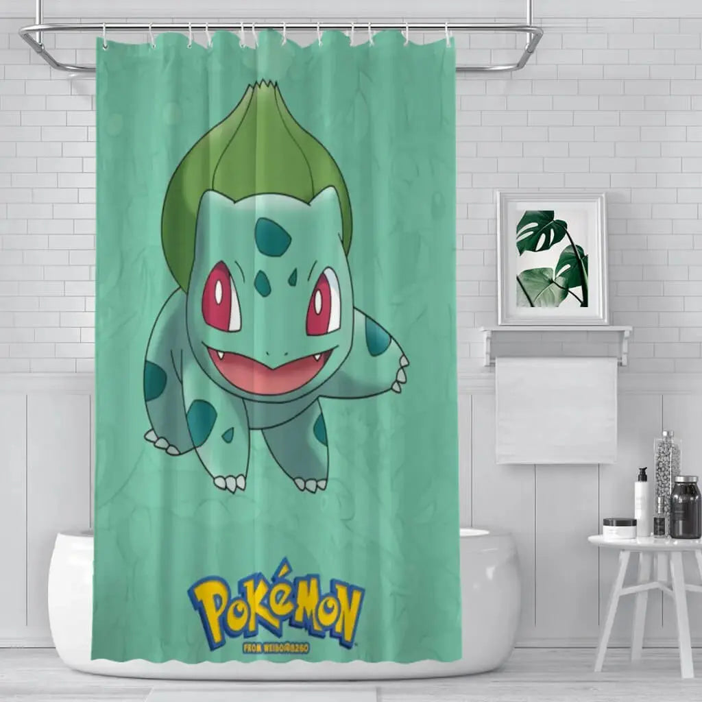 Bulbasaur Pokemon Shower Curtain