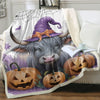 Bull Head Pumpkins Throw Blanket My Store