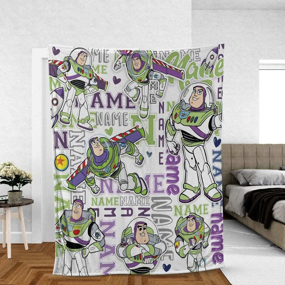 Buzz Lightyear personalized blanket for kids