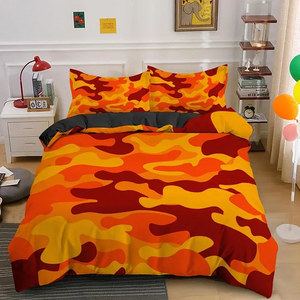 camouflage bedding teen room