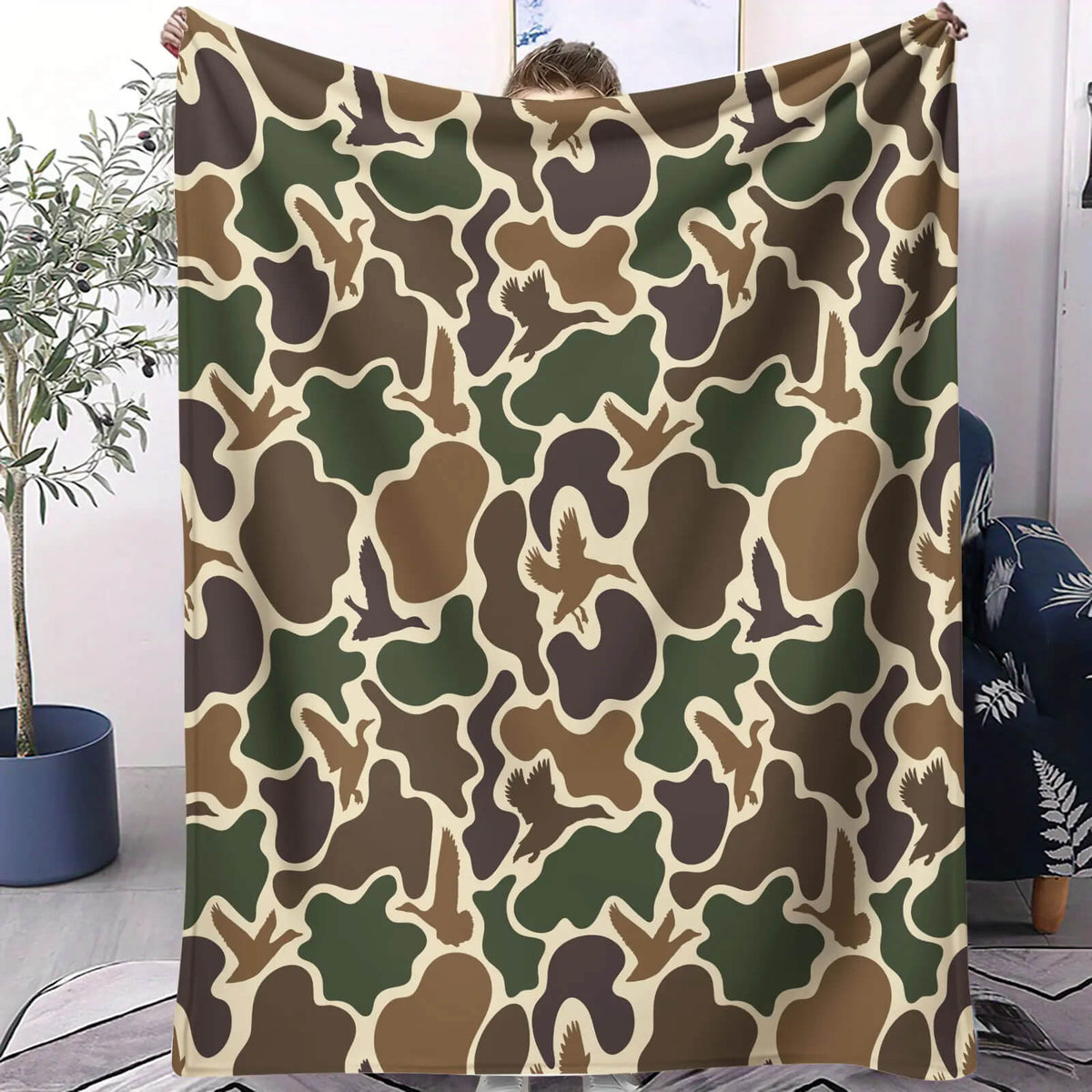 camouflage blanket for kids and adults