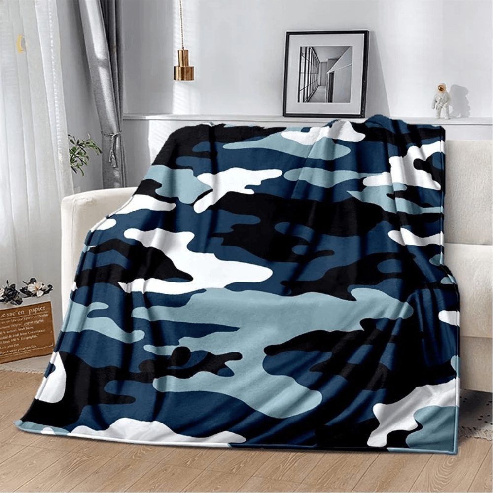 camouflage blanket HD print design