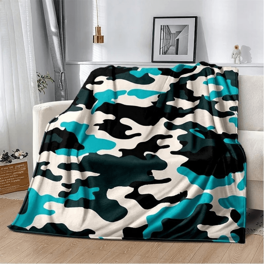 cozy soft camo throw blanket