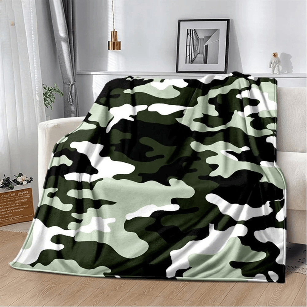 lightweight camo blanket for travel