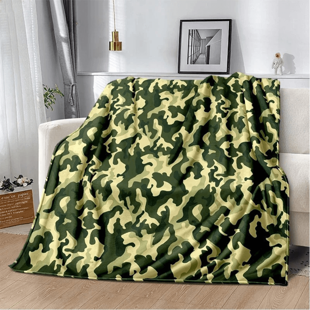 soft camouflage throw blanket