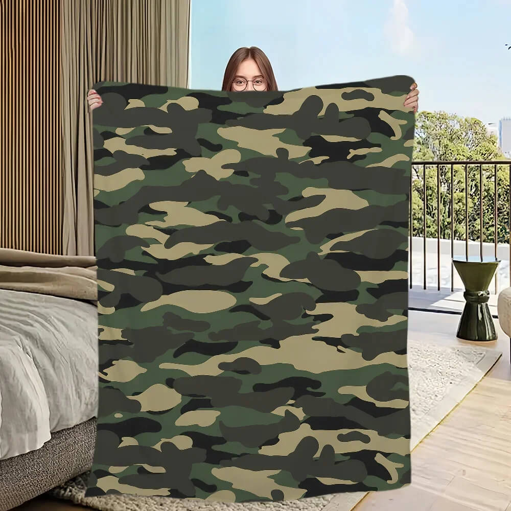 camouflage blanket for camping and travel