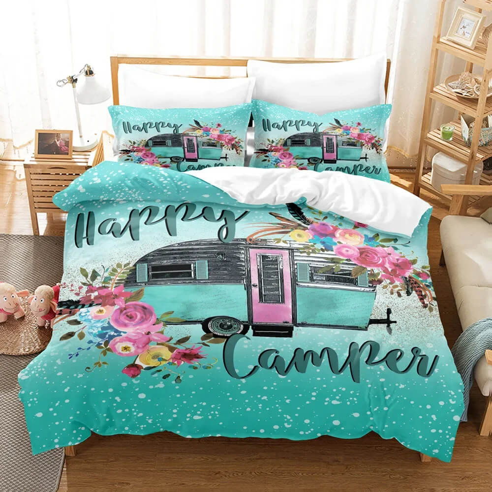 camping kids bedding