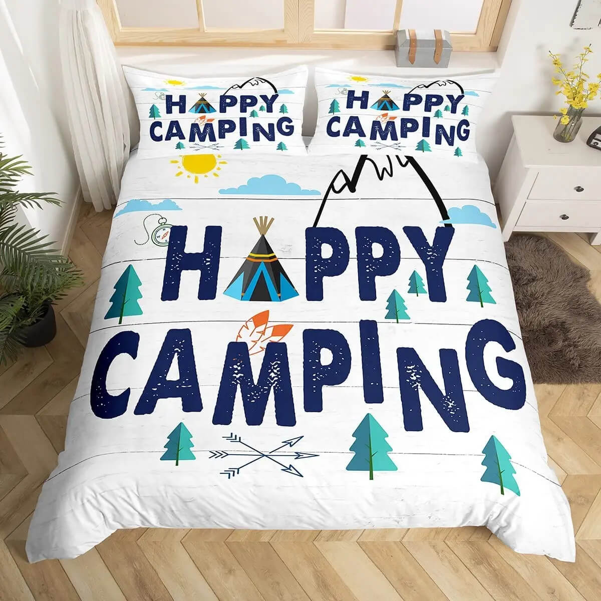 happy camper bedding comfortable fabric