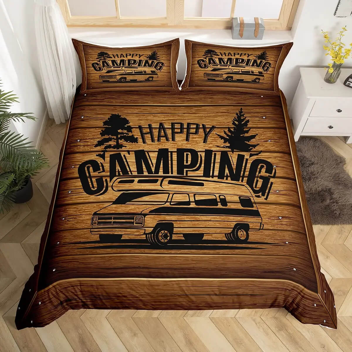 camper bedding decorative set