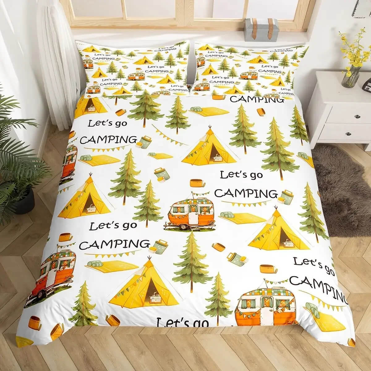 happy camper bedroom decor