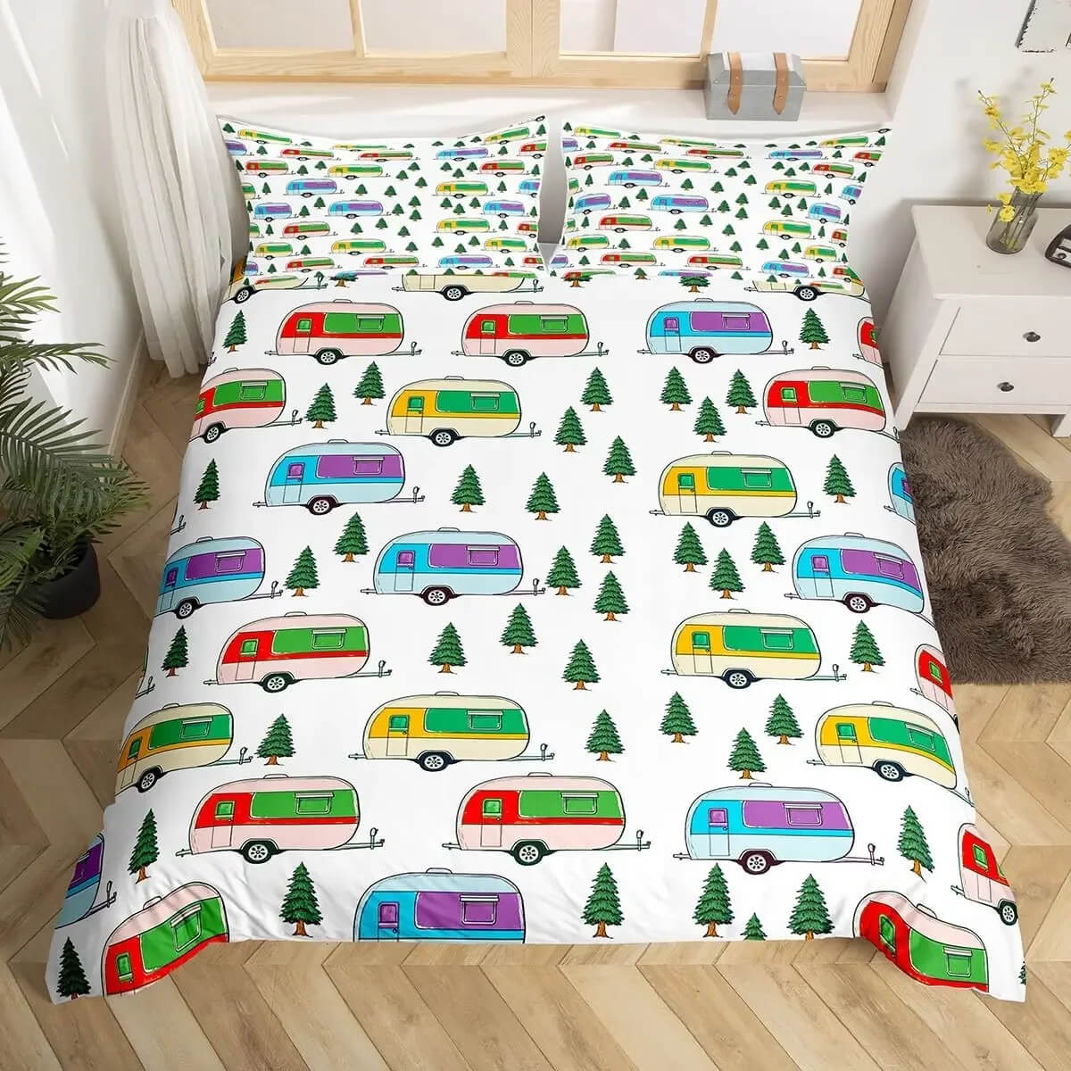 happy camper HD print bedding
