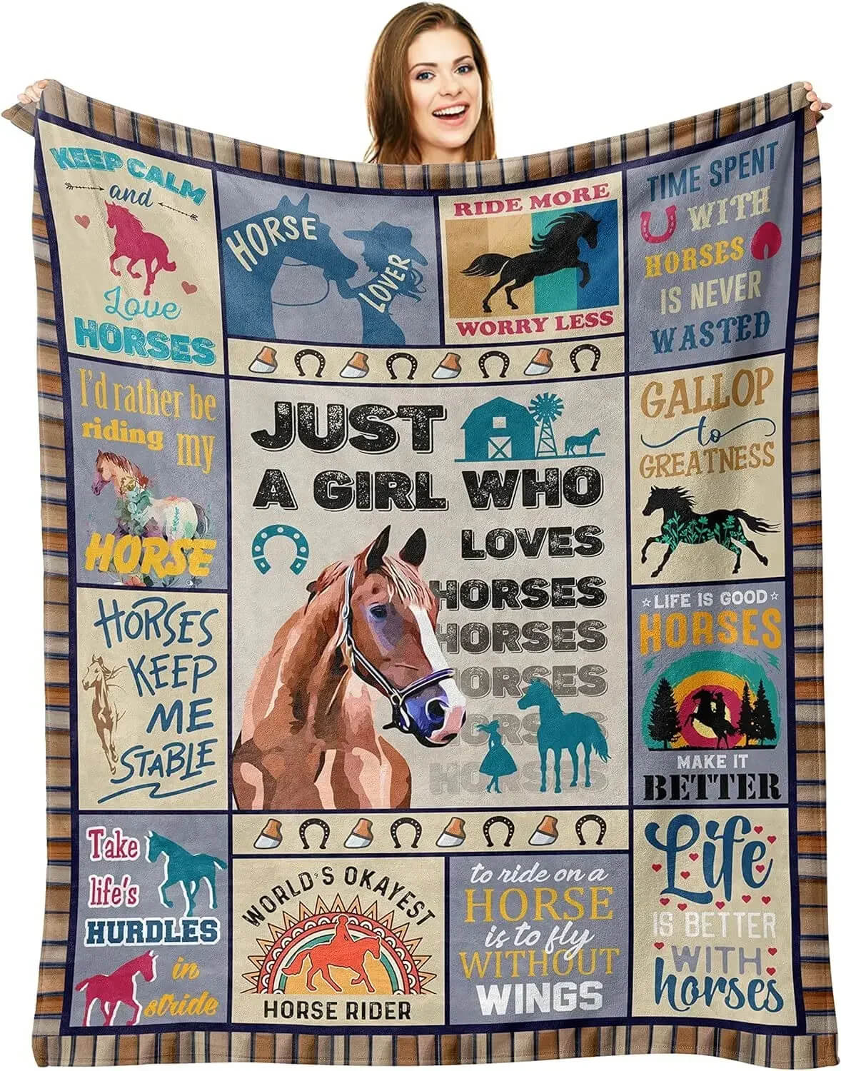 Happy camper gift blanket for travelers