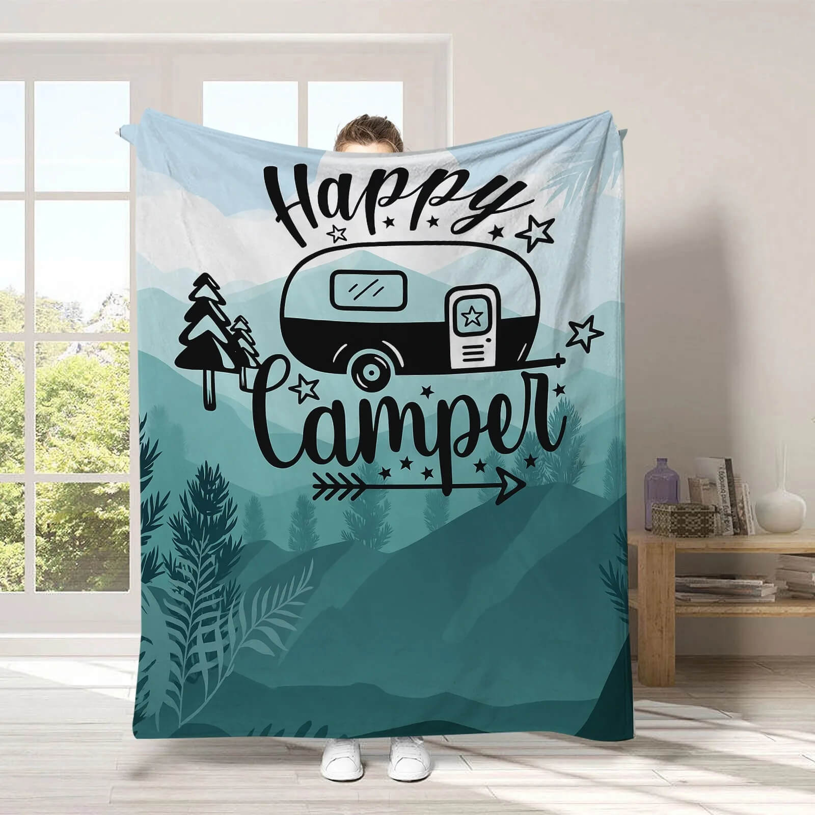 Outdoor camping blanket soft fabric
