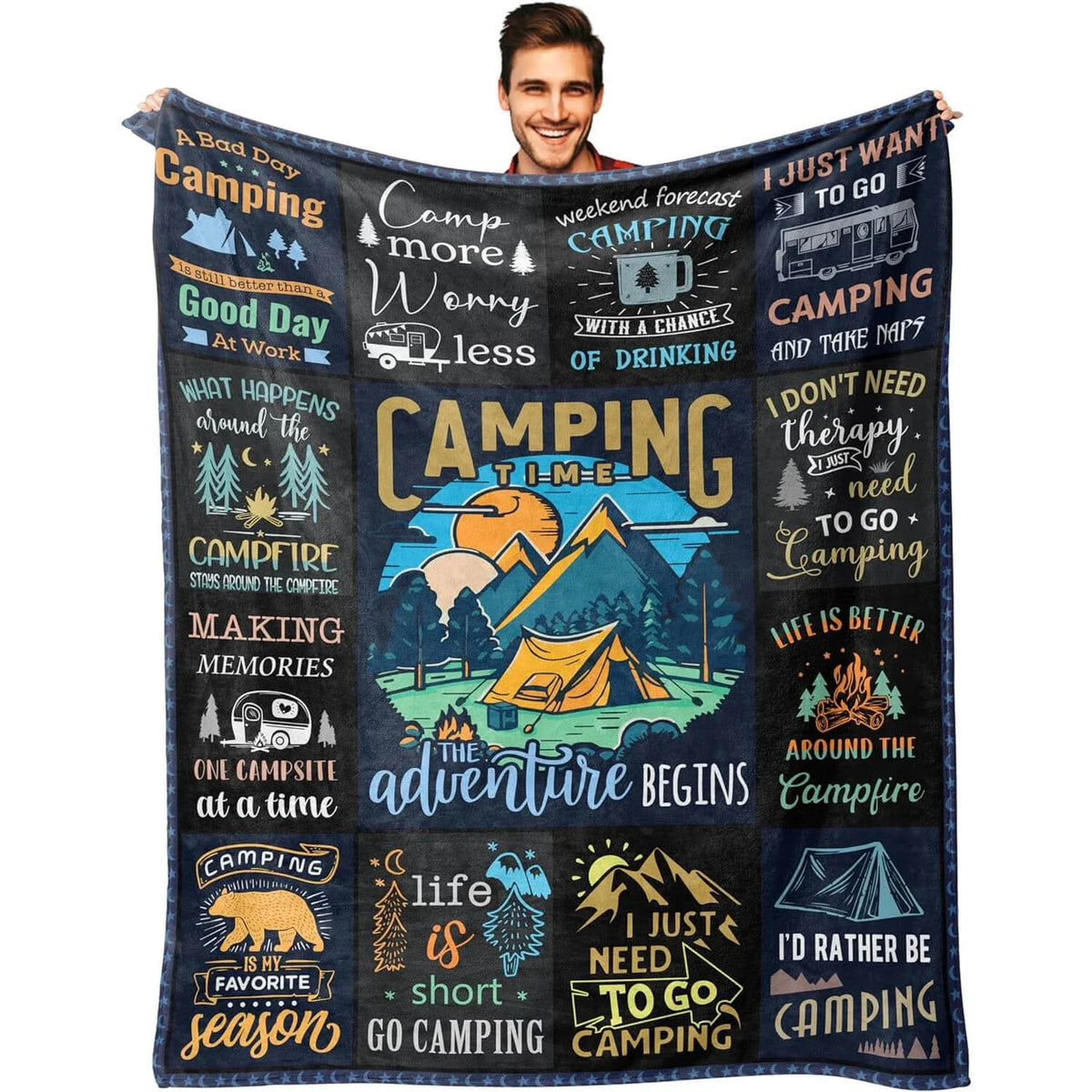 Cozy travel blanket for camping trips