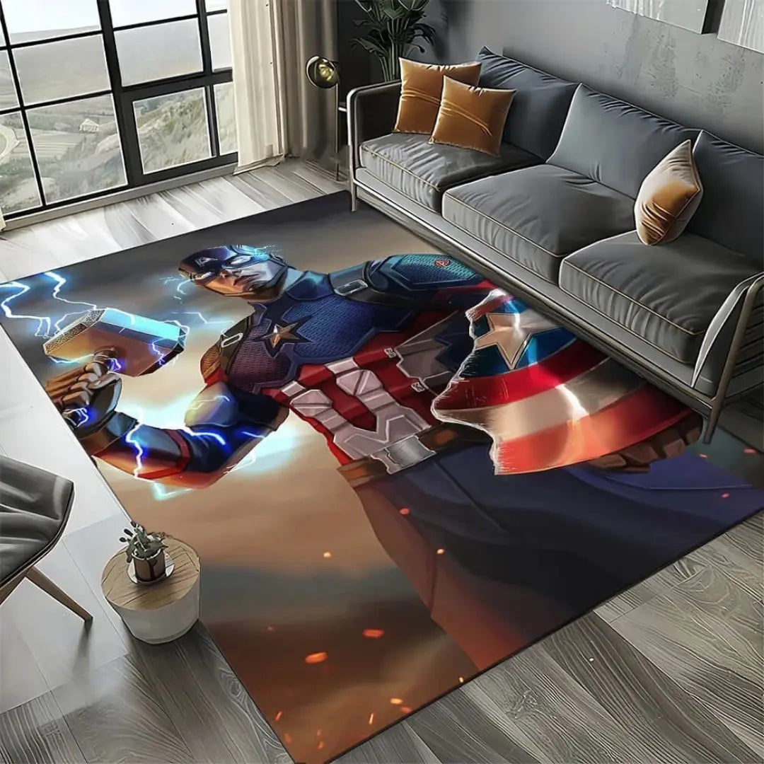 Soft home carpet rug placed in a living room with modern furniture