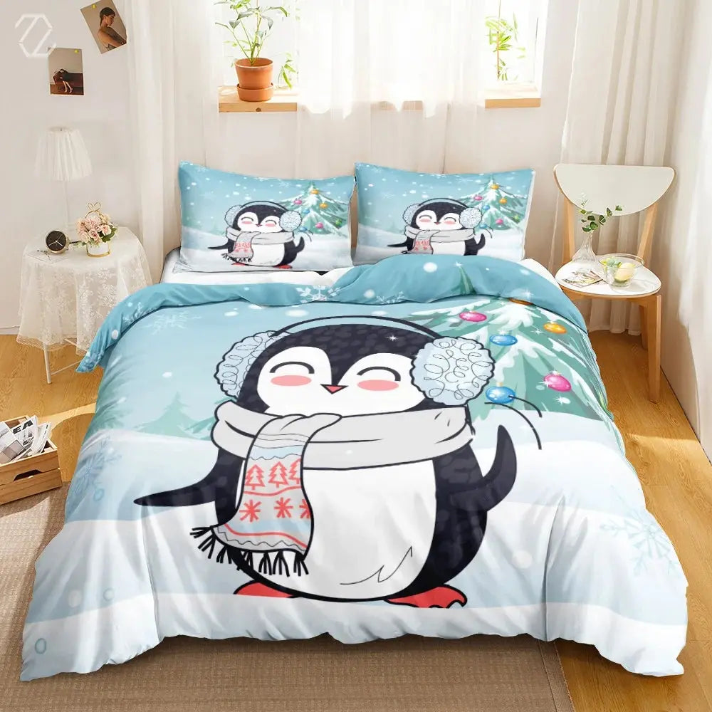 Cartoon Penguin Duvet Cover My Store