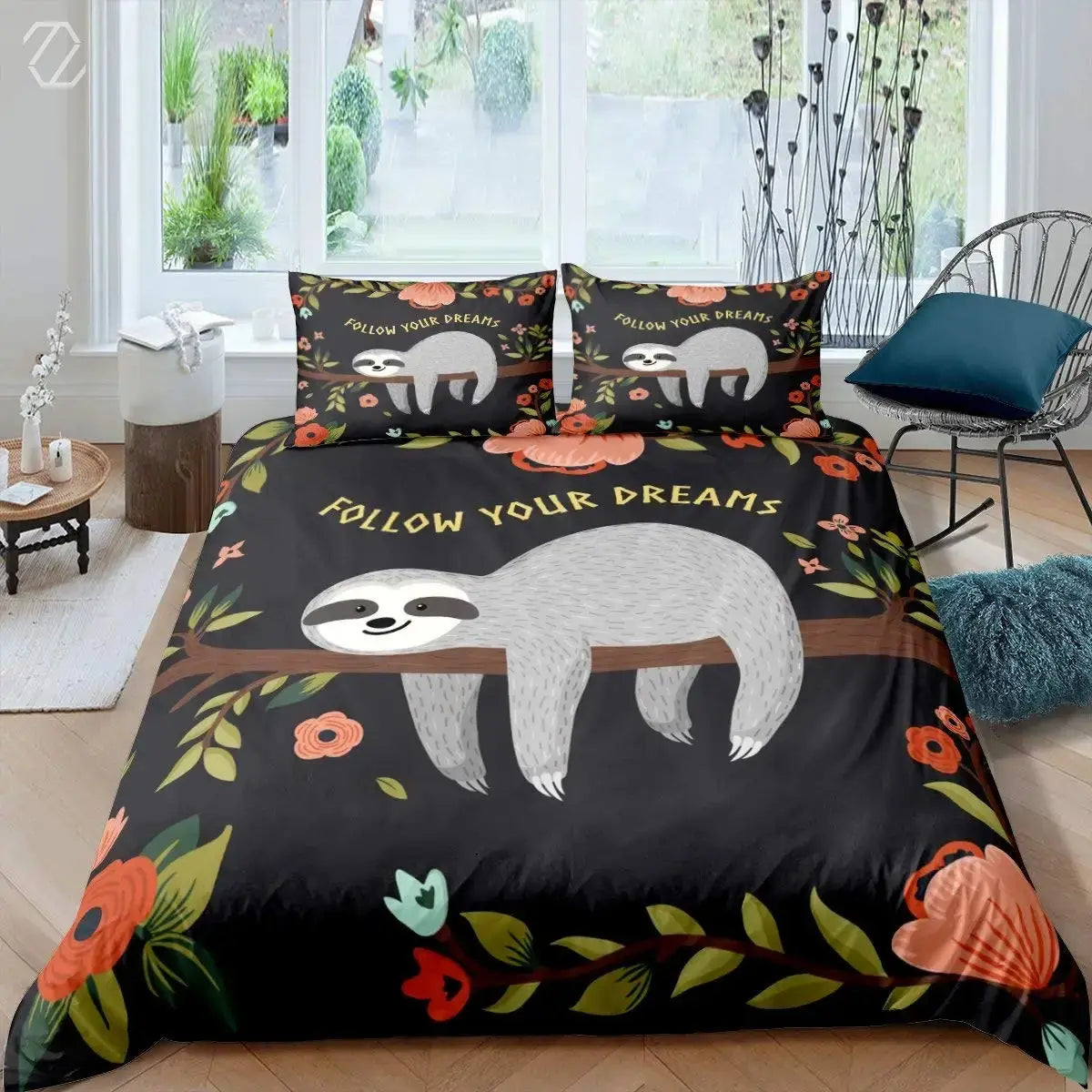 Cartoon Sloth Duvet Cover