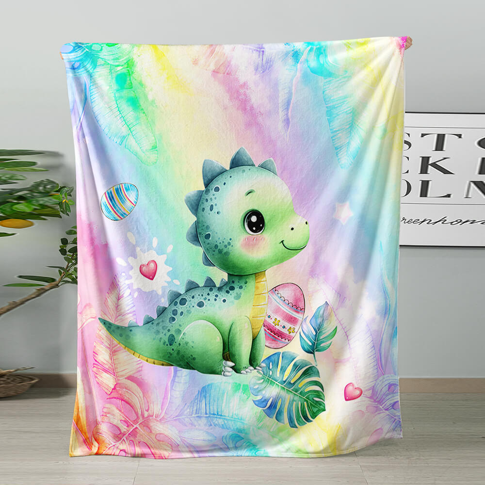 Baby Dinosaur flannel throw blanket for children