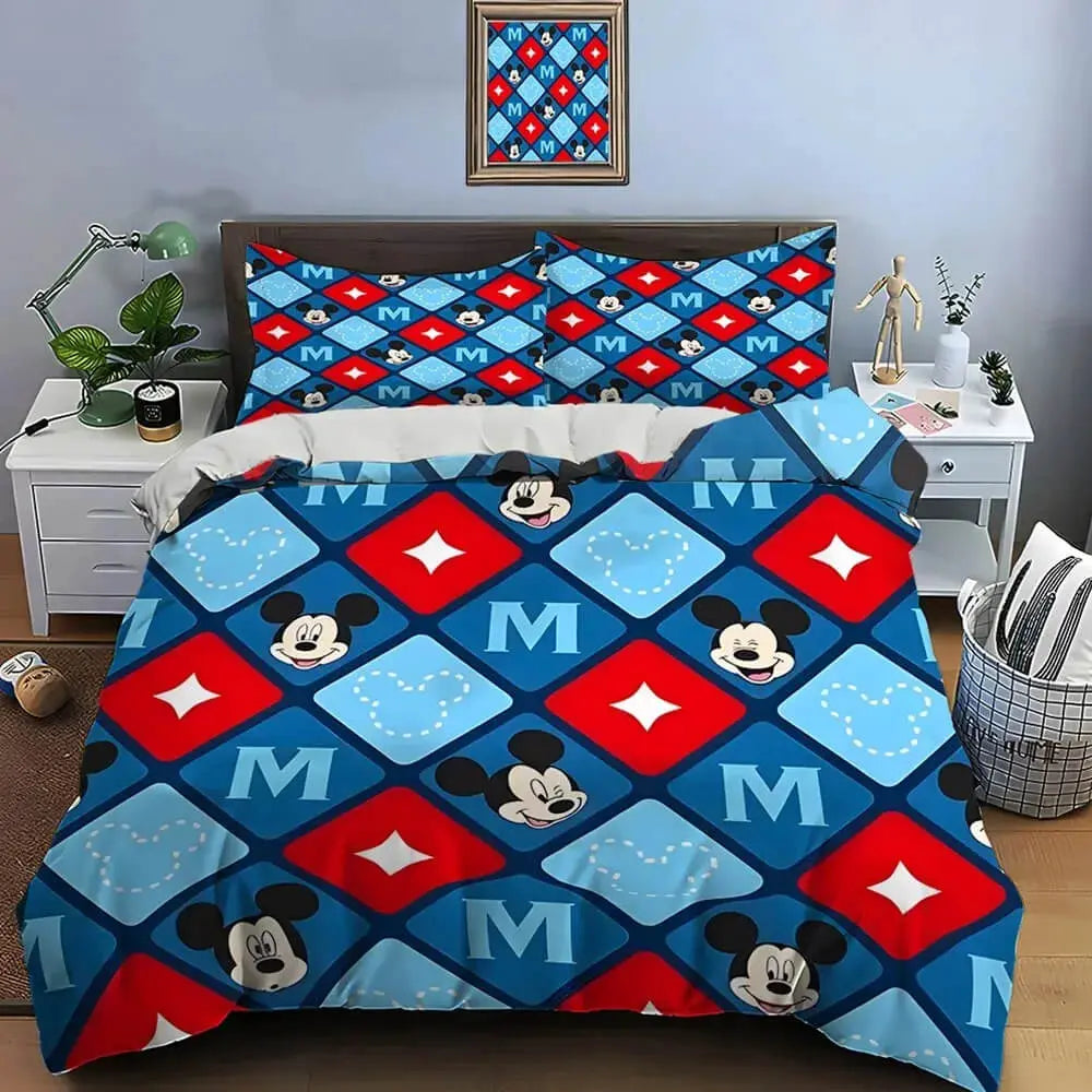Cartoon Mickey Mouse bedding set for cozy room makeover