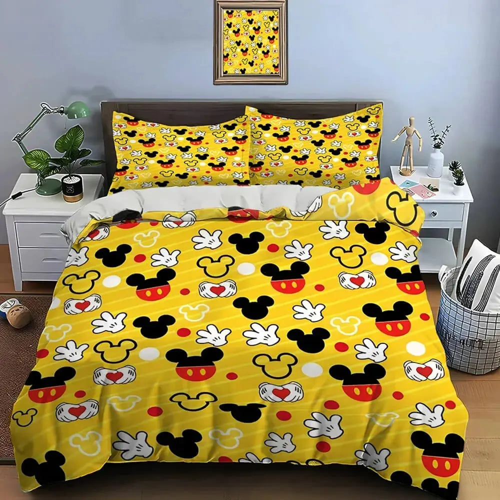 Bright and colorful Mickey Mouse bedding set for home décor