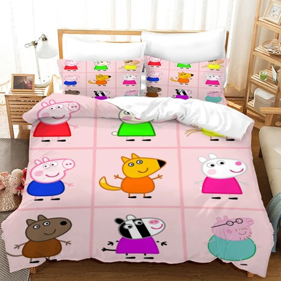 Peppa Pig character bedding set for toddlers
