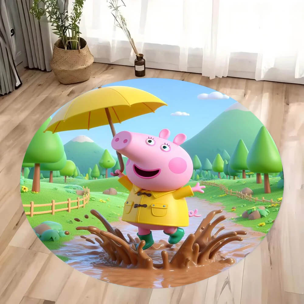 Peppa Pig round rug for cozy and colorful kids’ room
