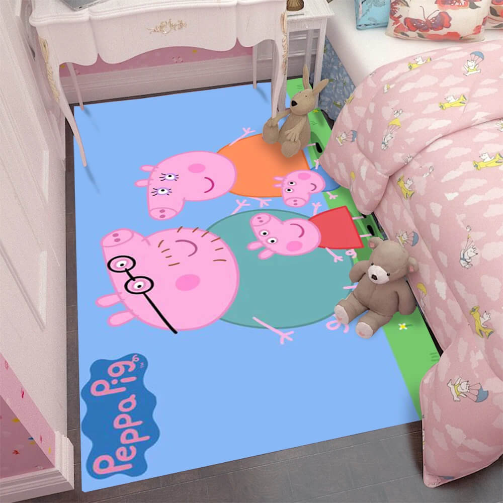 Peppa Pig floor rug for toddlers and preschool kids